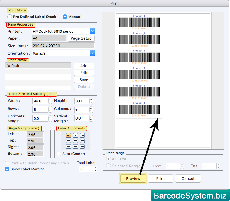 Print Settings Print Settings