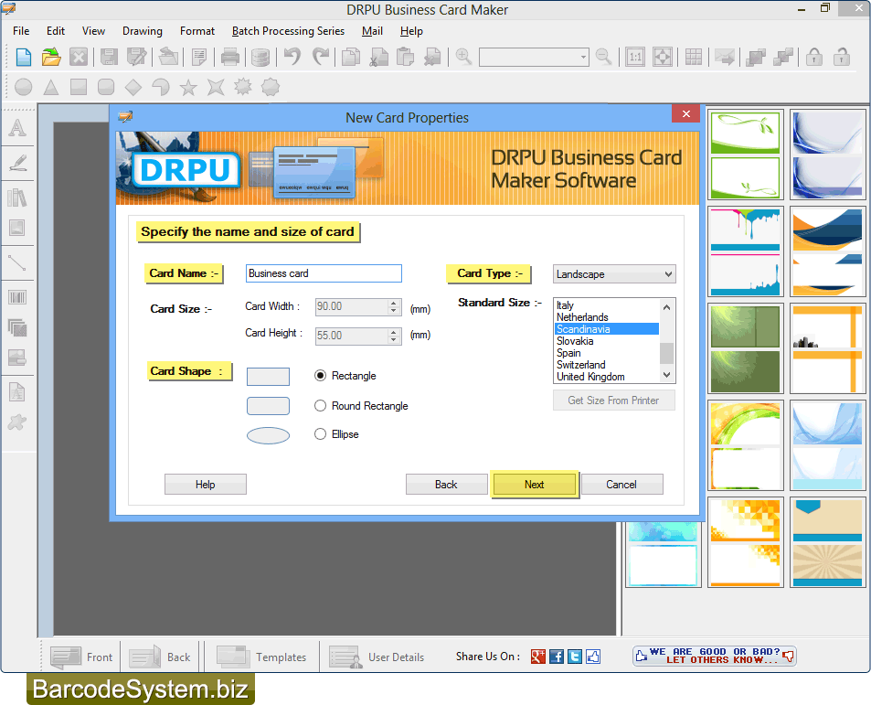 Set card properties Set card properties