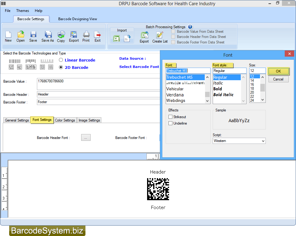 Font Settings Font Settings