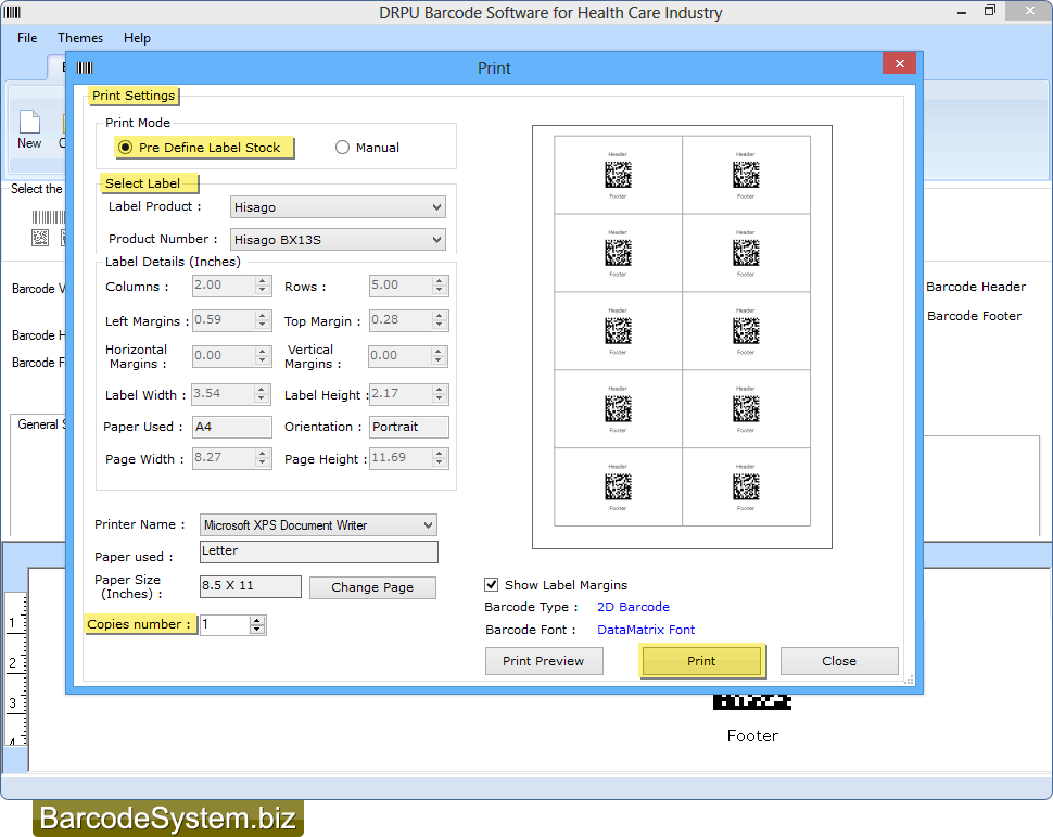 Print Settings Print Settings