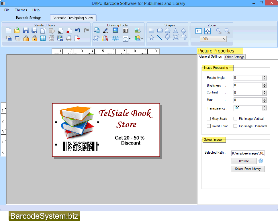 Add picture on barcode label Add picture on barcode label