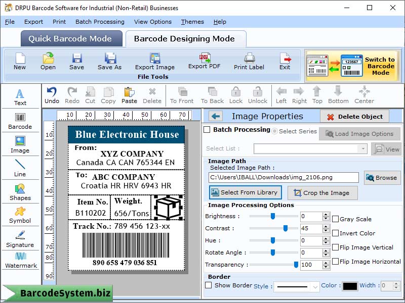 Industrial Barcodes Label Software software