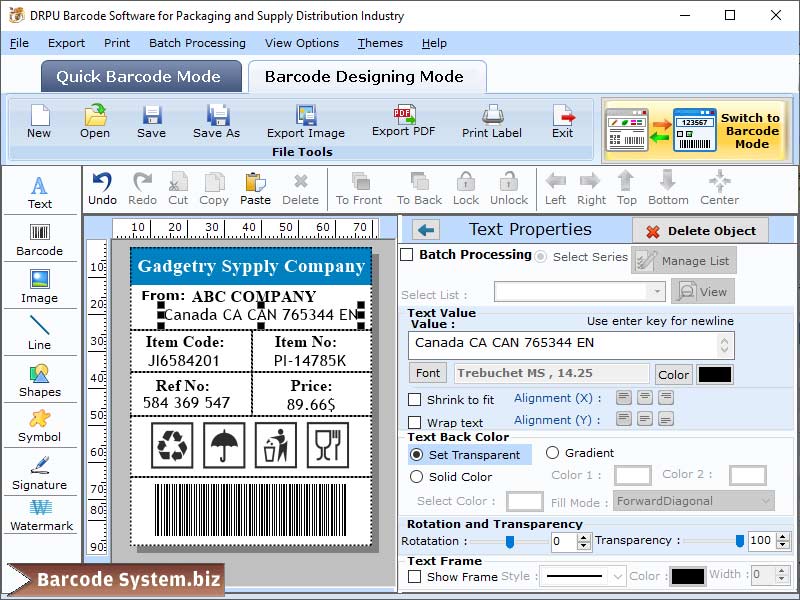 Windows 7 Packaging Label Design Software 9.7 full