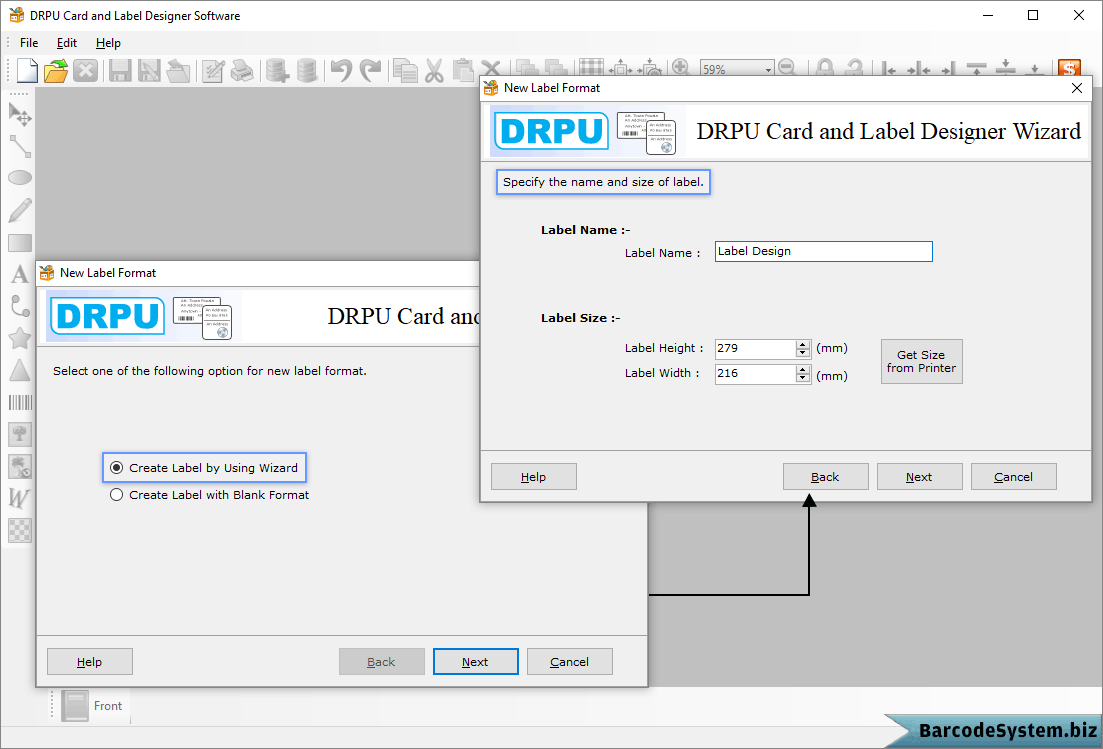 Start with New Label Format