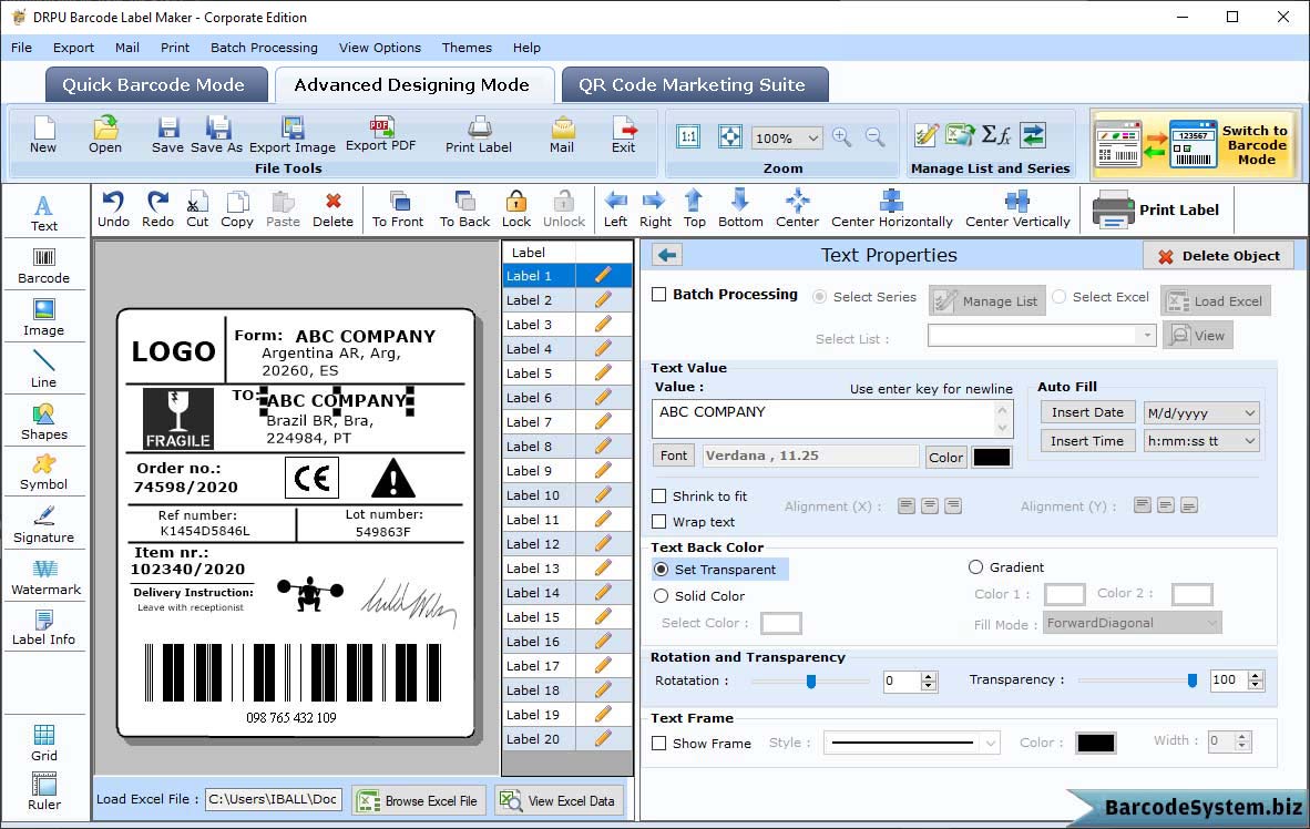 Barcodes - Corporate Edition