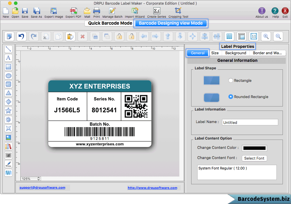 Design Barcode Label