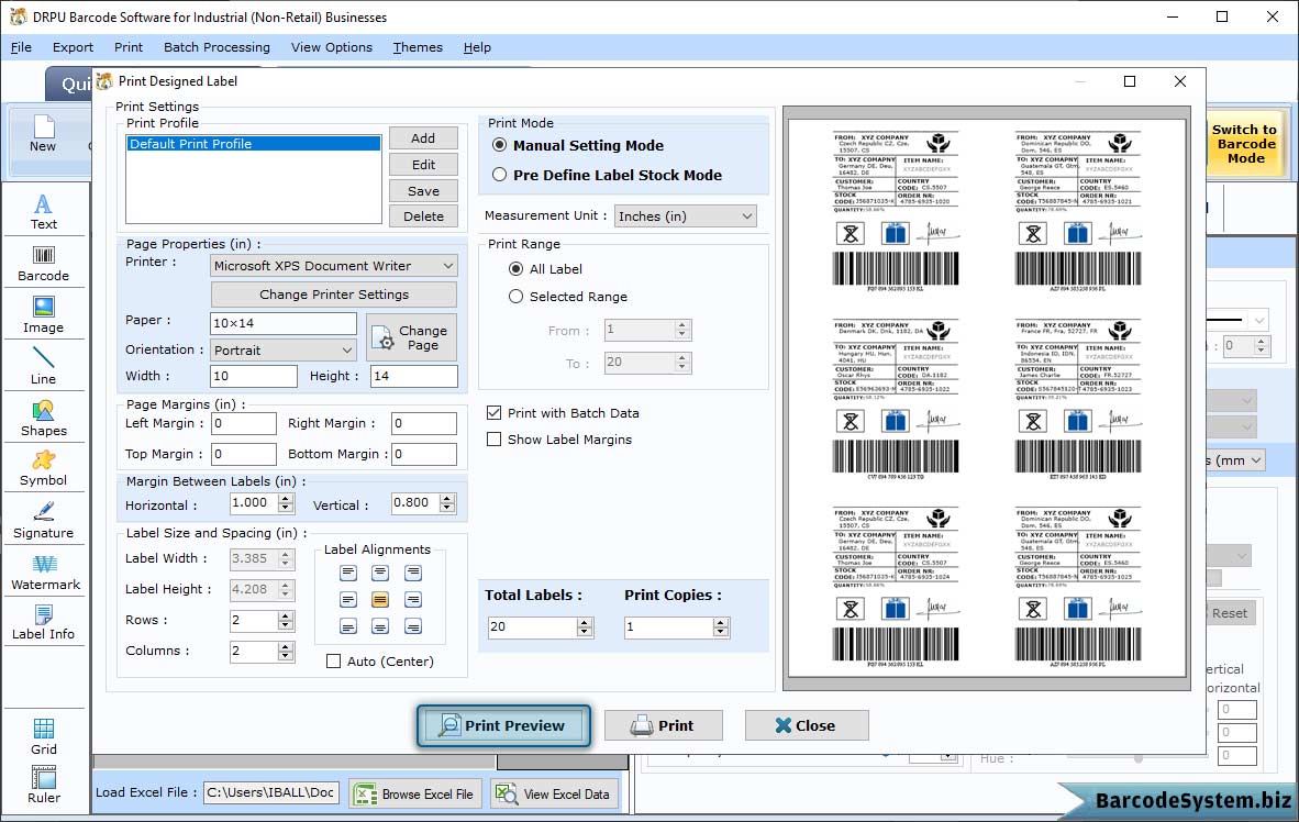 Set Print Settings